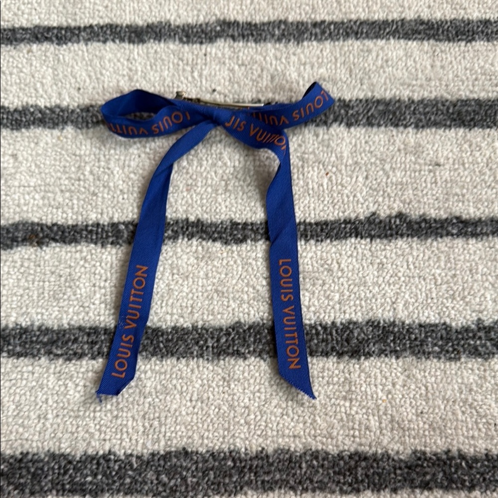 Louis Vuitton Blue and Orange Hair Ribbon